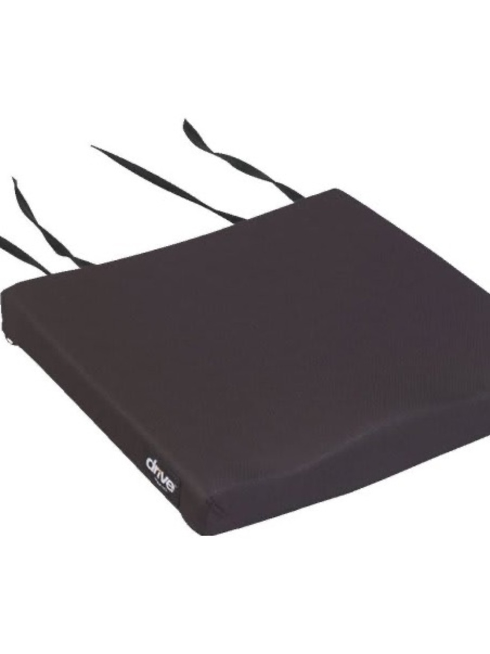 Drive Medical Black Seat Cushion with Tie Straps